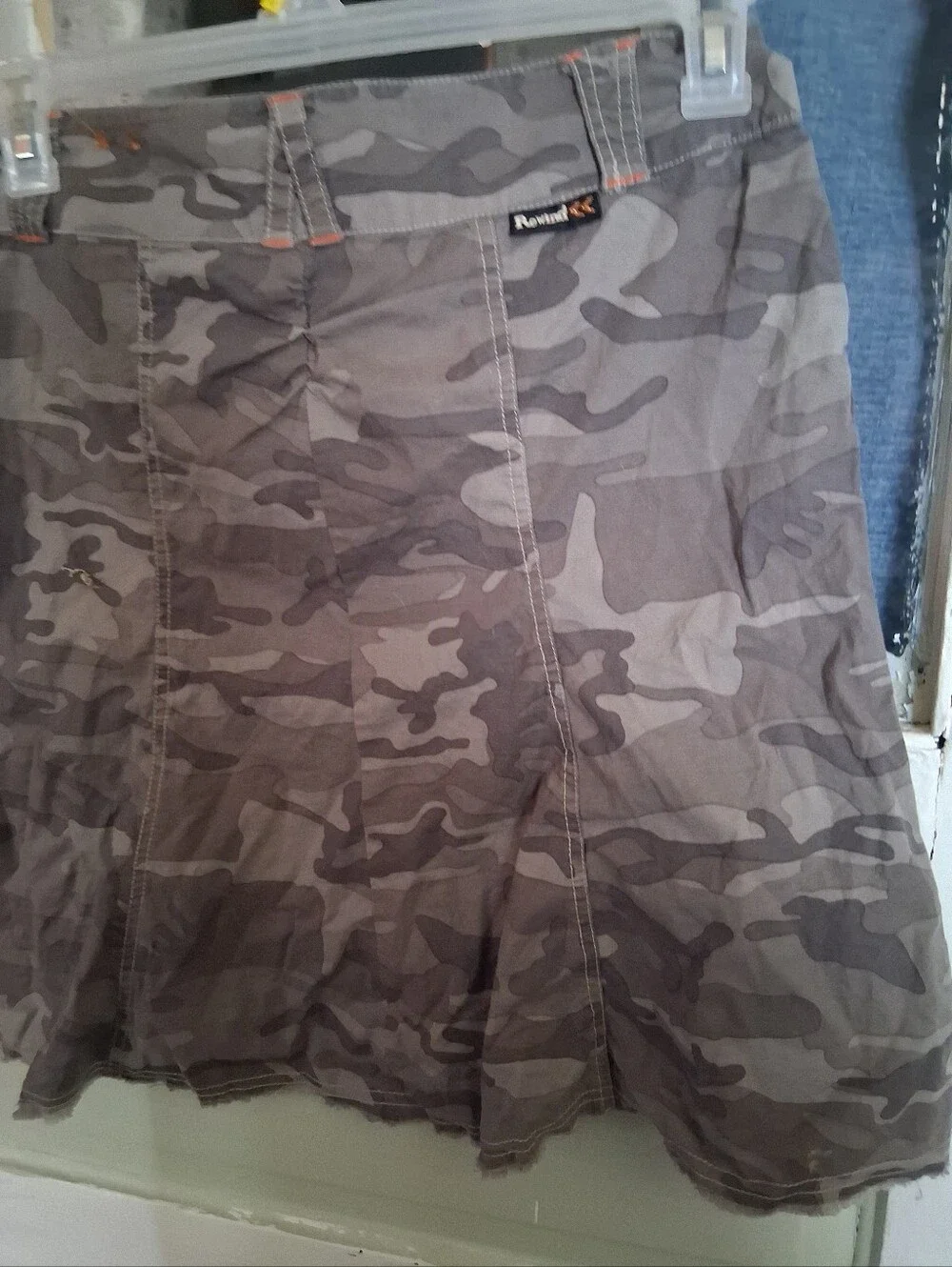 Rewind Men's Gray Camo Cargo Shorts with Utility Pockets